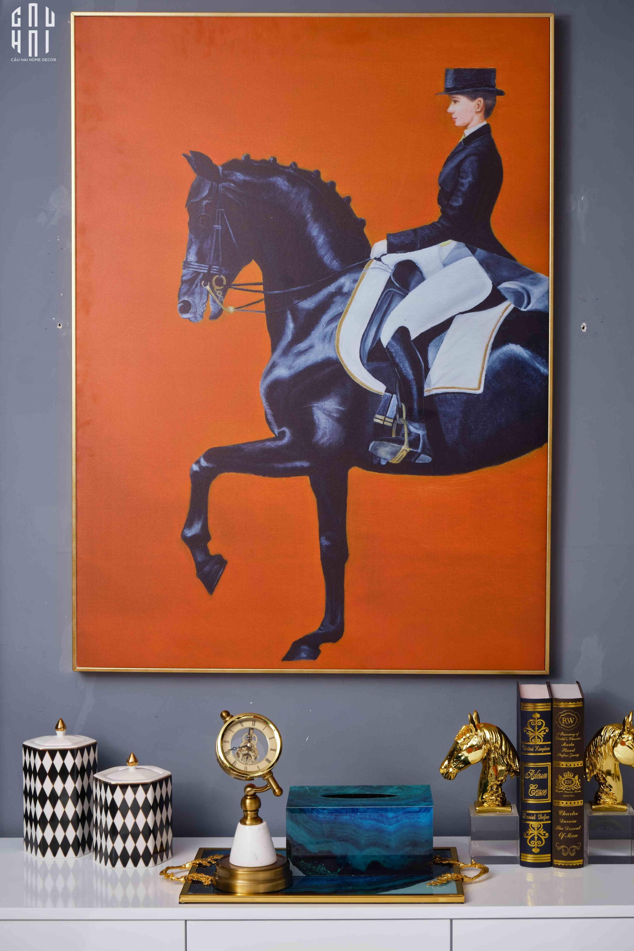 TRANH CANVAS O-HORSEMAN 80X110CM-CẬU HAI HOME DECOR
