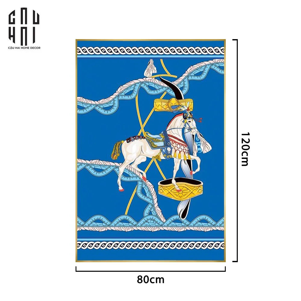 TRANH CANVAS OCEAN HORSE 80X120CM-CẬU HAI HOME DECOR