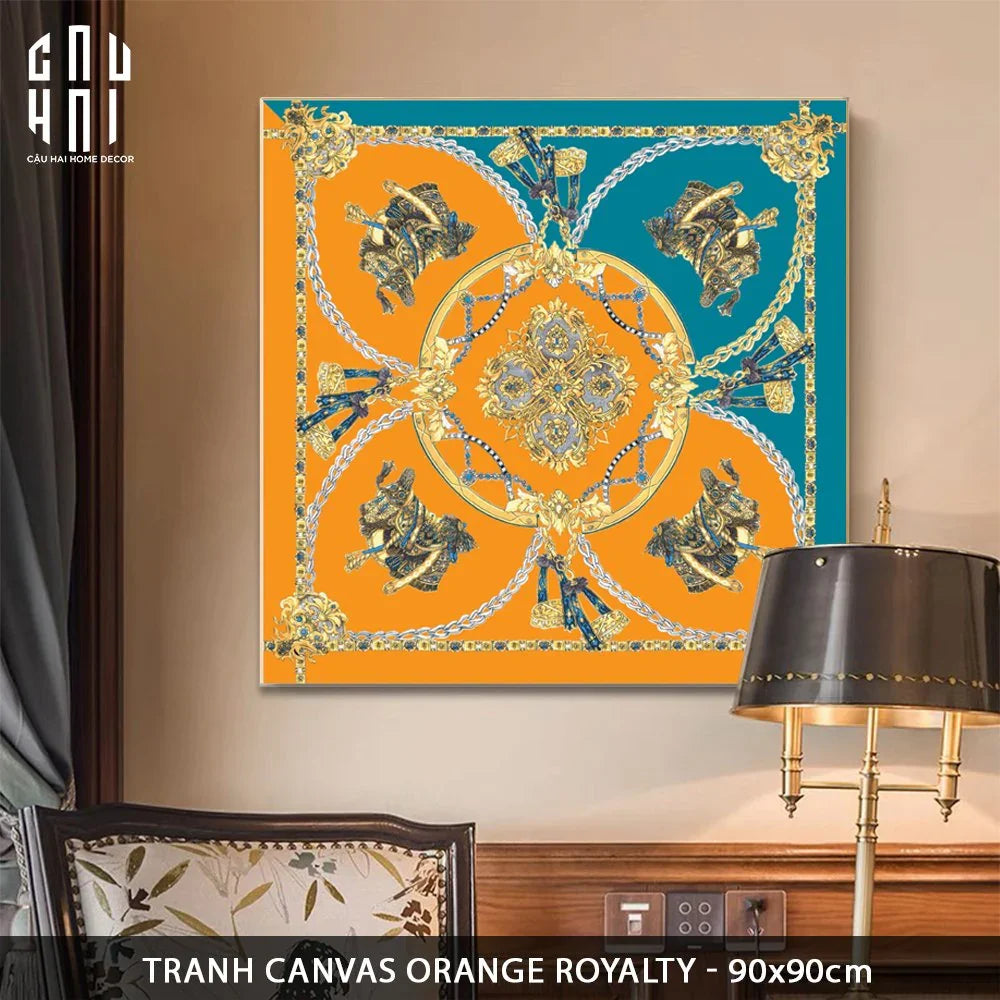 TRANH CANVAS ORANGE ROYALTY 90X90CM-CẬU HAI HOME DECOR