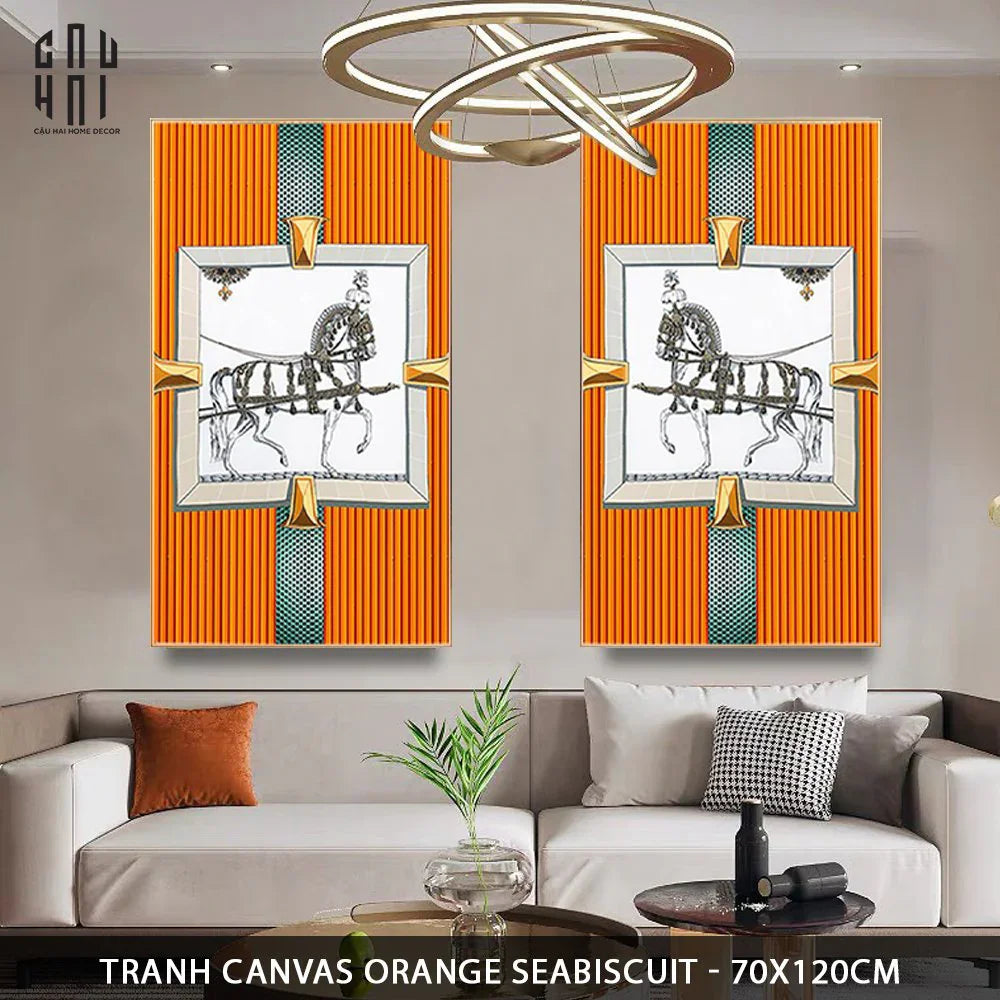 TRANH CANVAS ORANGE SEABISCUIT 70X120CM-CẬU HAI HOME DECOR