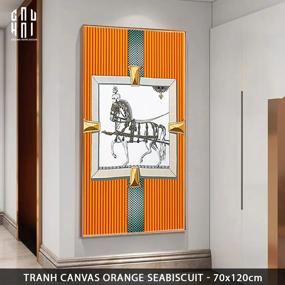 TRANH CANVAS ORANGE SEABISCUIT 70X120CM-CẬU HAI HOME DECOR