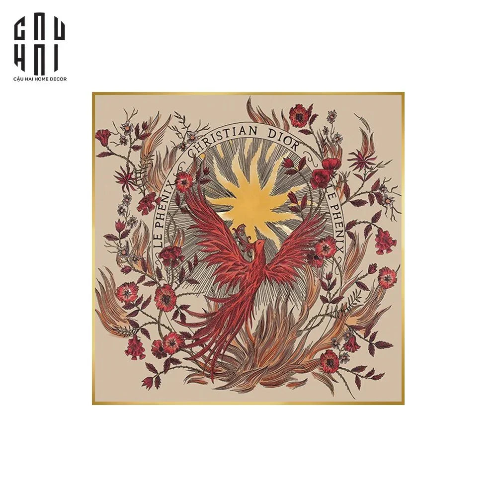 TRANH CANVAS PHÉNIX DE FEU 90X90CM-CẬU HAI HOME DECOR