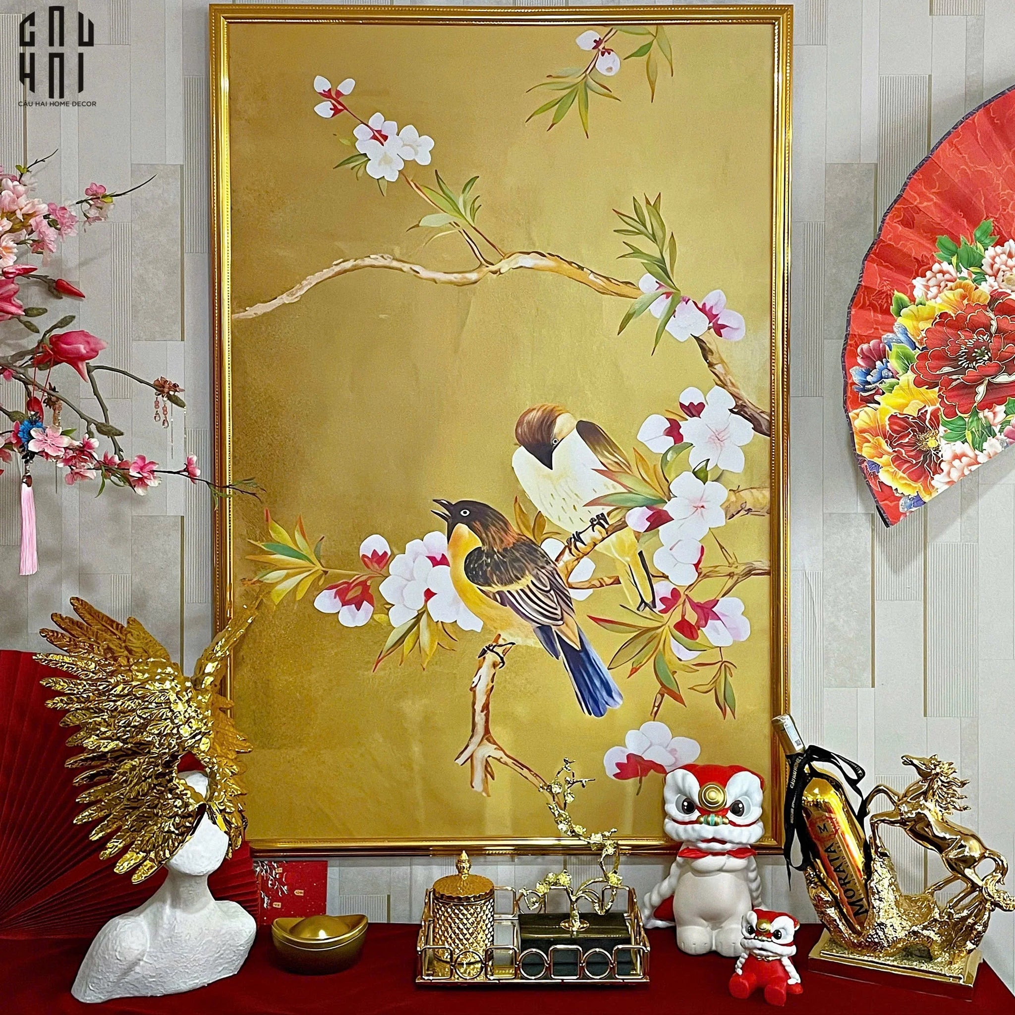 TRANH CANVAS PHÚC LỘC THỌ KHANG 80X120CM-CẬU HAI HOME DECOR