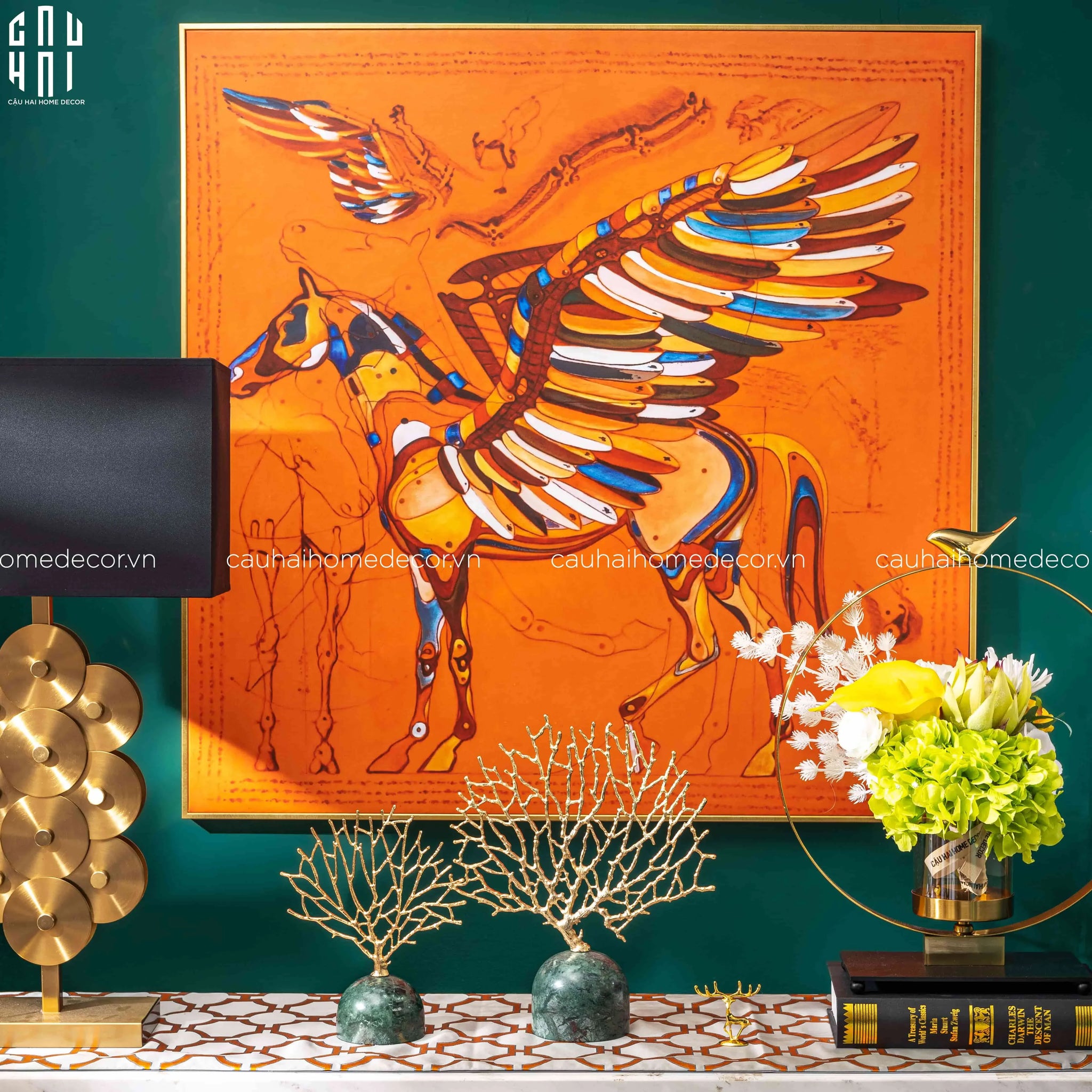 TRANH CANVAS S-PEGASUS 90X90 CM-CẬU HAI HOME DECOR