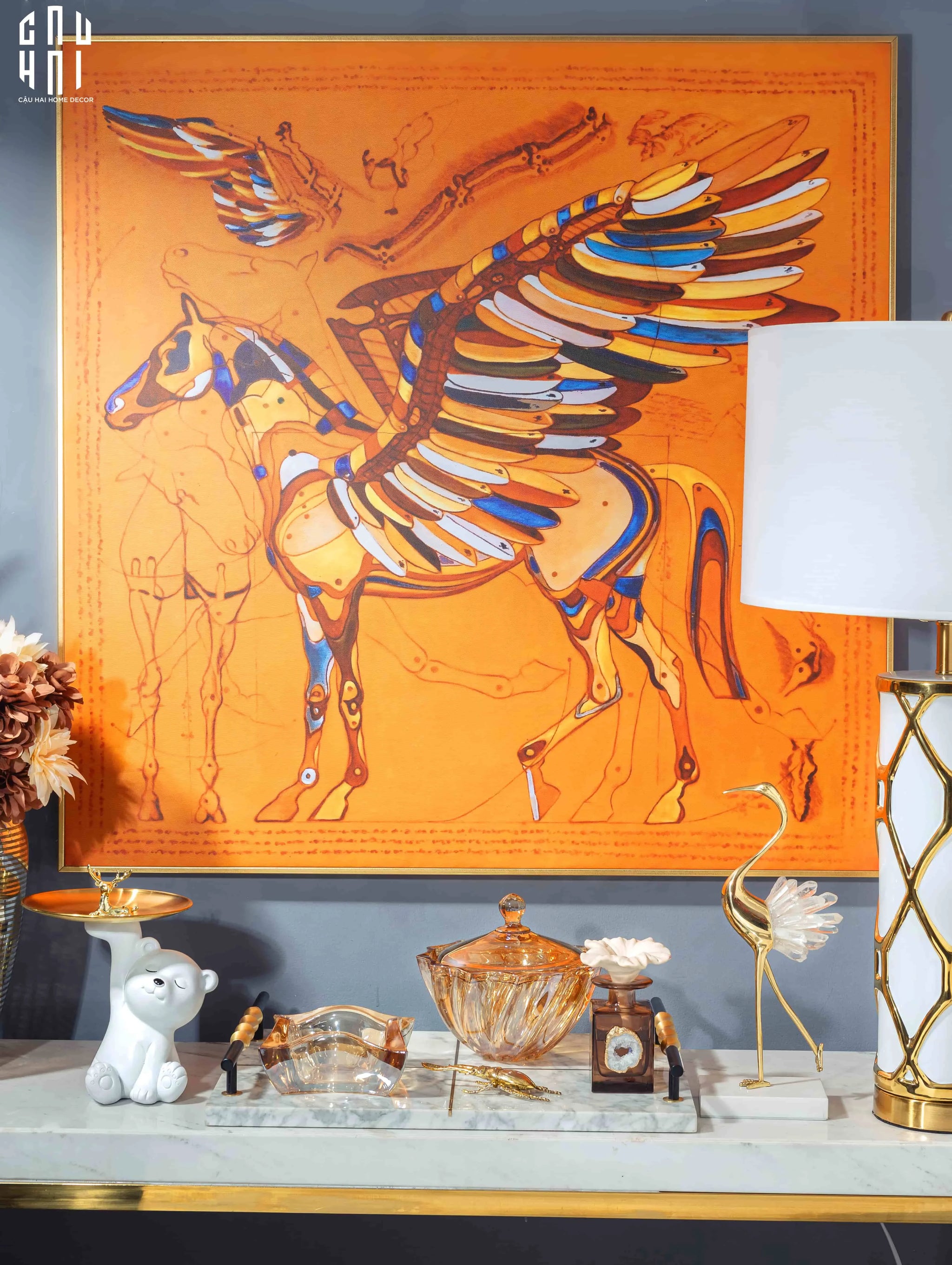 TRANH CANVAS S-PEGASUS 90X90 CM-CẬU HAI HOME DECOR