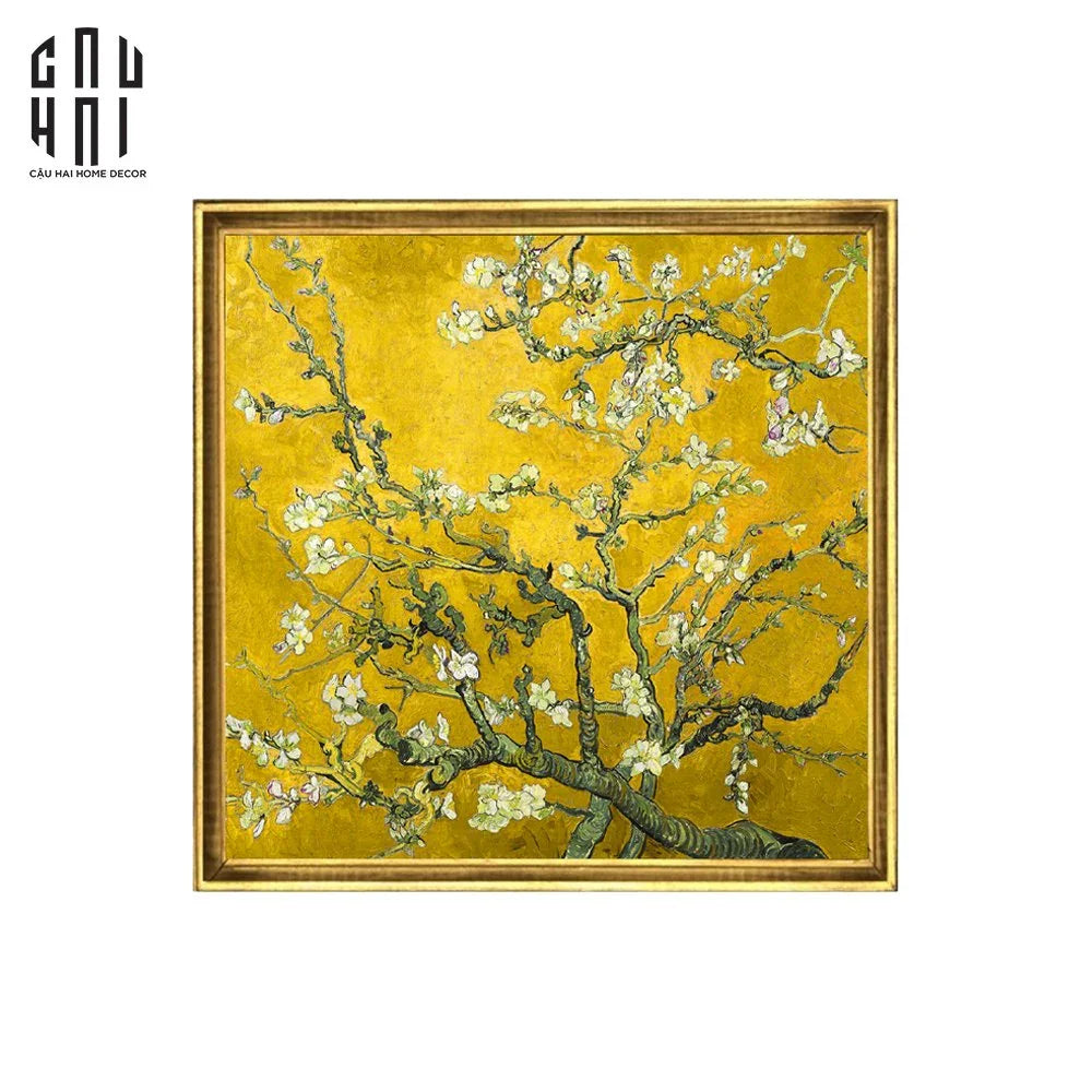 TRANH CANVAS SAKURA YELLOW - KHUNG CỔ ĐIỂN-CẬU HAI HOME DECOR