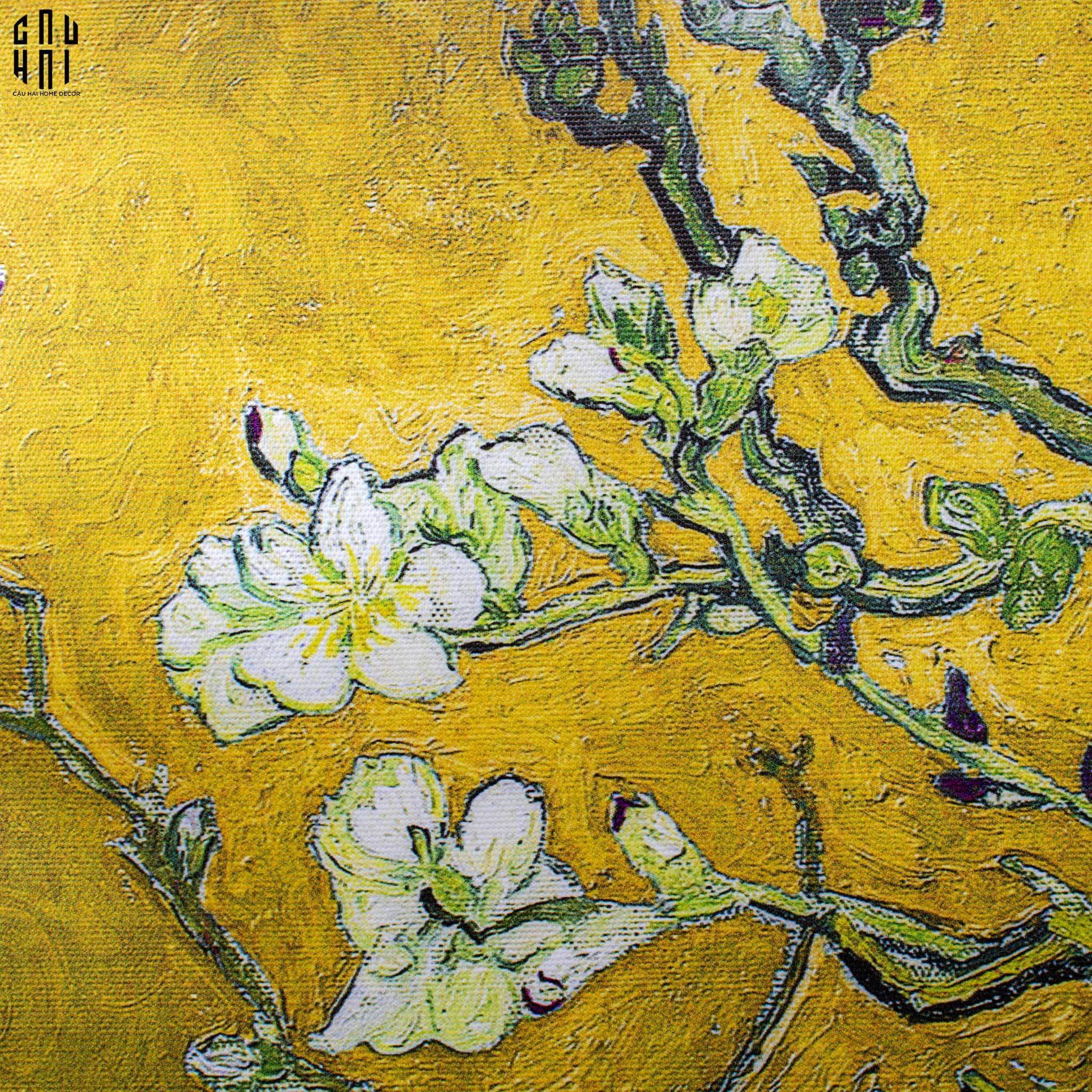 TRANH CANVAS SAKURA YELLOW - KHUNG CỔ ĐIỂN-CẬU HAI HOME DECOR