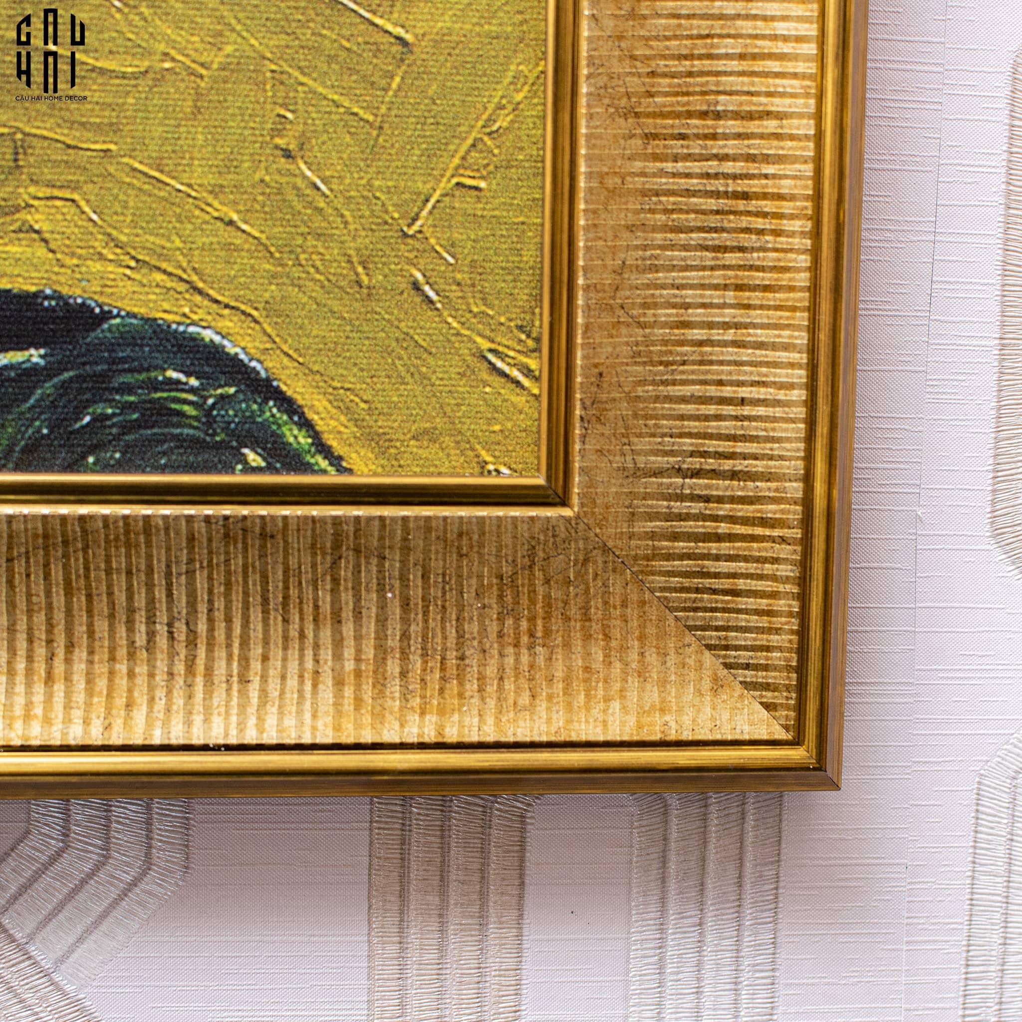 TRANH CANVAS SAKURA YELLOW - KHUNG CỔ ĐIỂN-CẬU HAI HOME DECOR