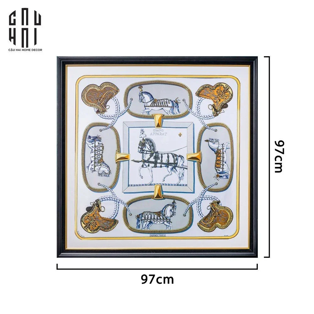 TRANH CANVAS SEABISCUIT 97X97CM - KHUNG GỖ BỌC NHUNG-CẬU HAI HOME DECOR