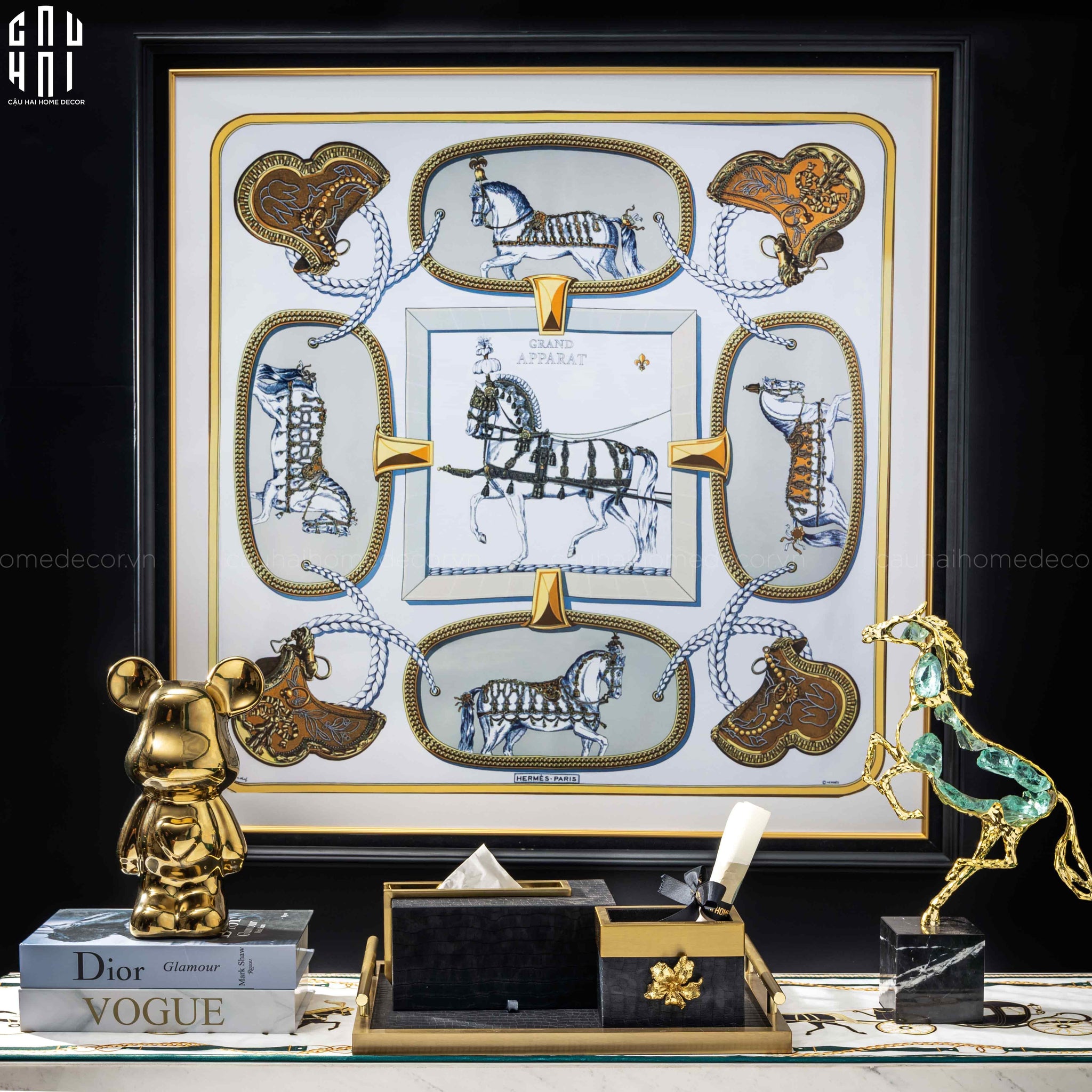 TRANH CANVAS SEABISCUIT 97X97CM - KHUNG GỖ BỌC NHUNG-CẬU HAI HOME DECOR