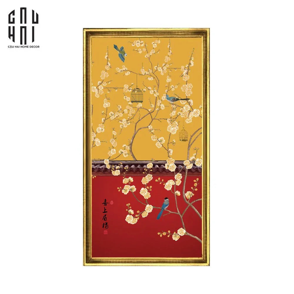 Tranh Canvas Spring Canari 70X130Cm - Khung Cổ Điển - CẬU HAI HOME DECOR