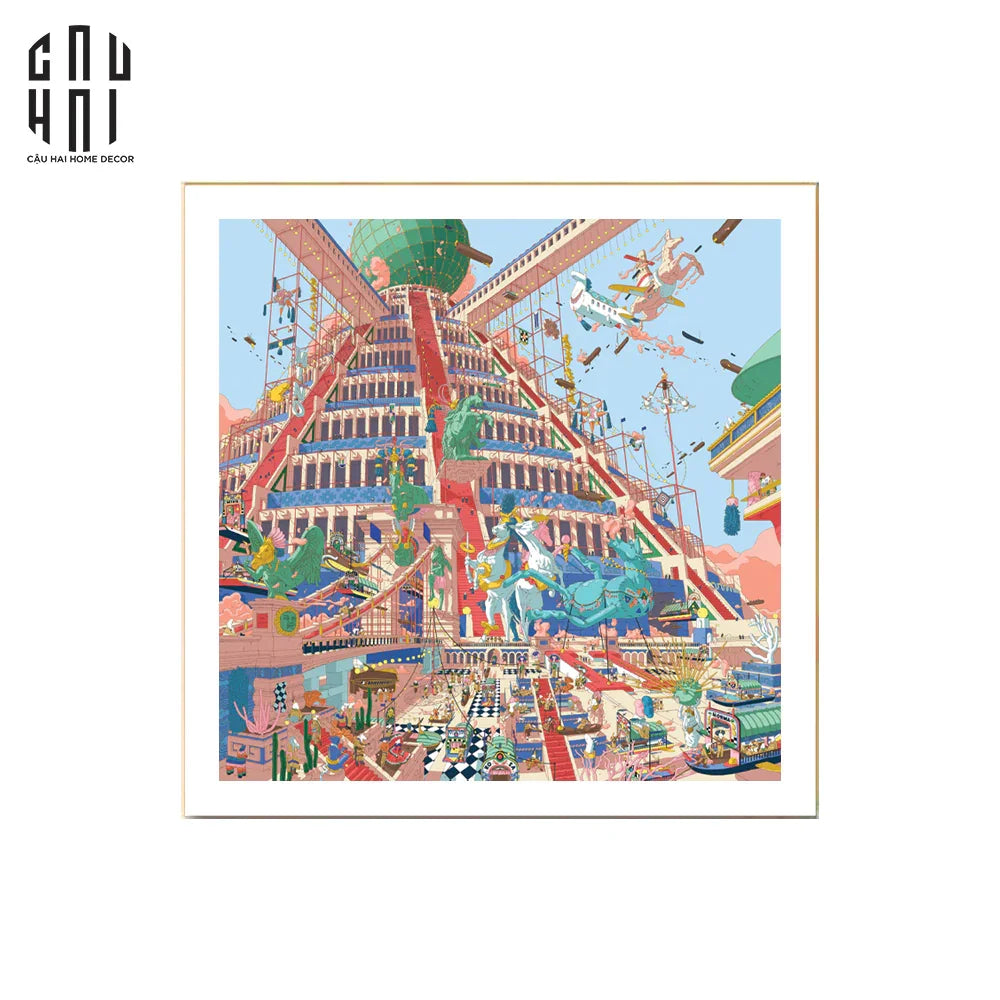 TRANH CANVAS SPRING FESTIVAL 90X90CM-CẬU HAI HOME DECOR