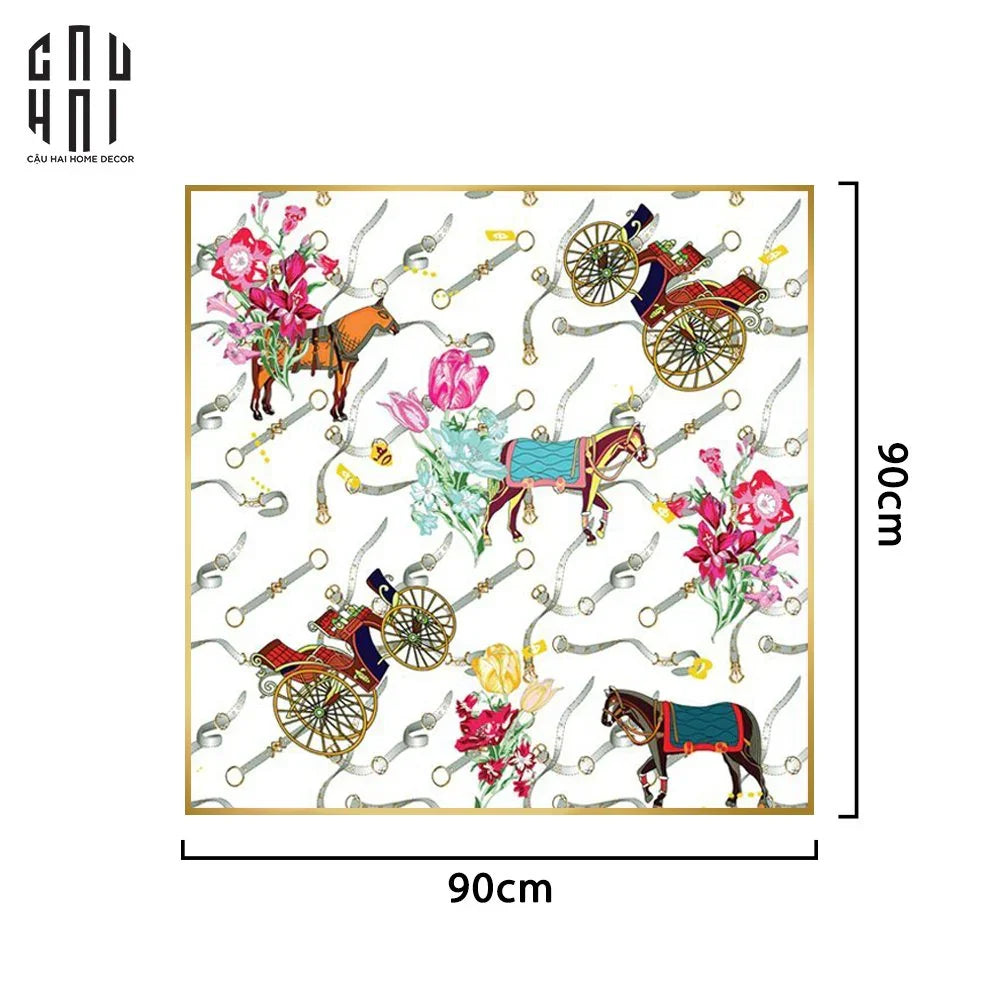 TRANH CANVAS SUPER FLYING HORSE 90X90CM-CẬU HAI HOME DECOR