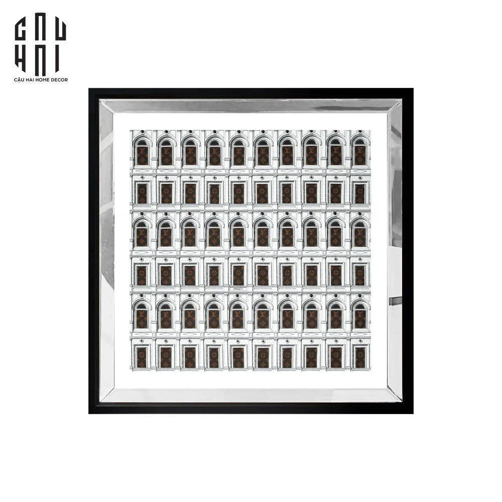 TRANH CANVAS SUPER SILVER MULTI DOORS 94X94CM - KHUNG GỖ VIỀN KÍNH-CẬU HAI HOME DECOR