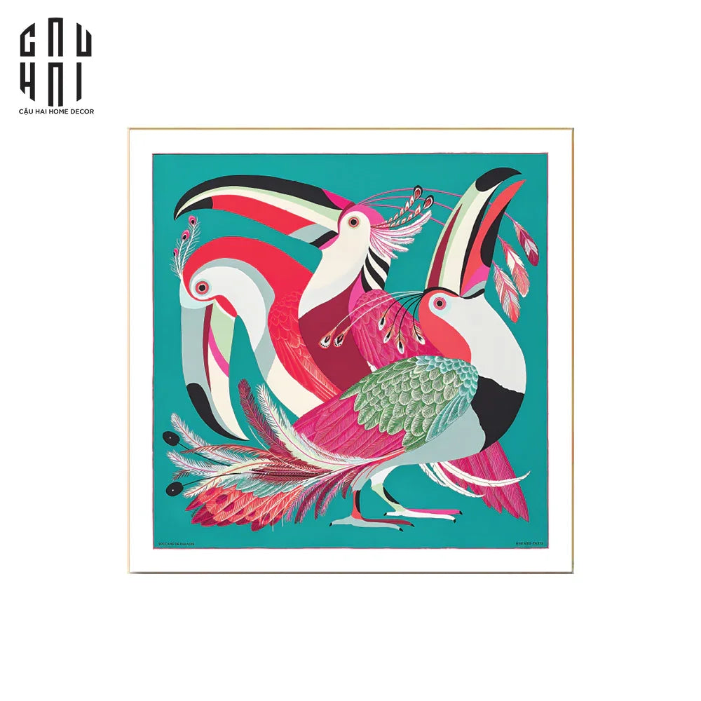 TRANH CANVAS TOUCAN 90X90CM-CẬU HAI HOME DECOR