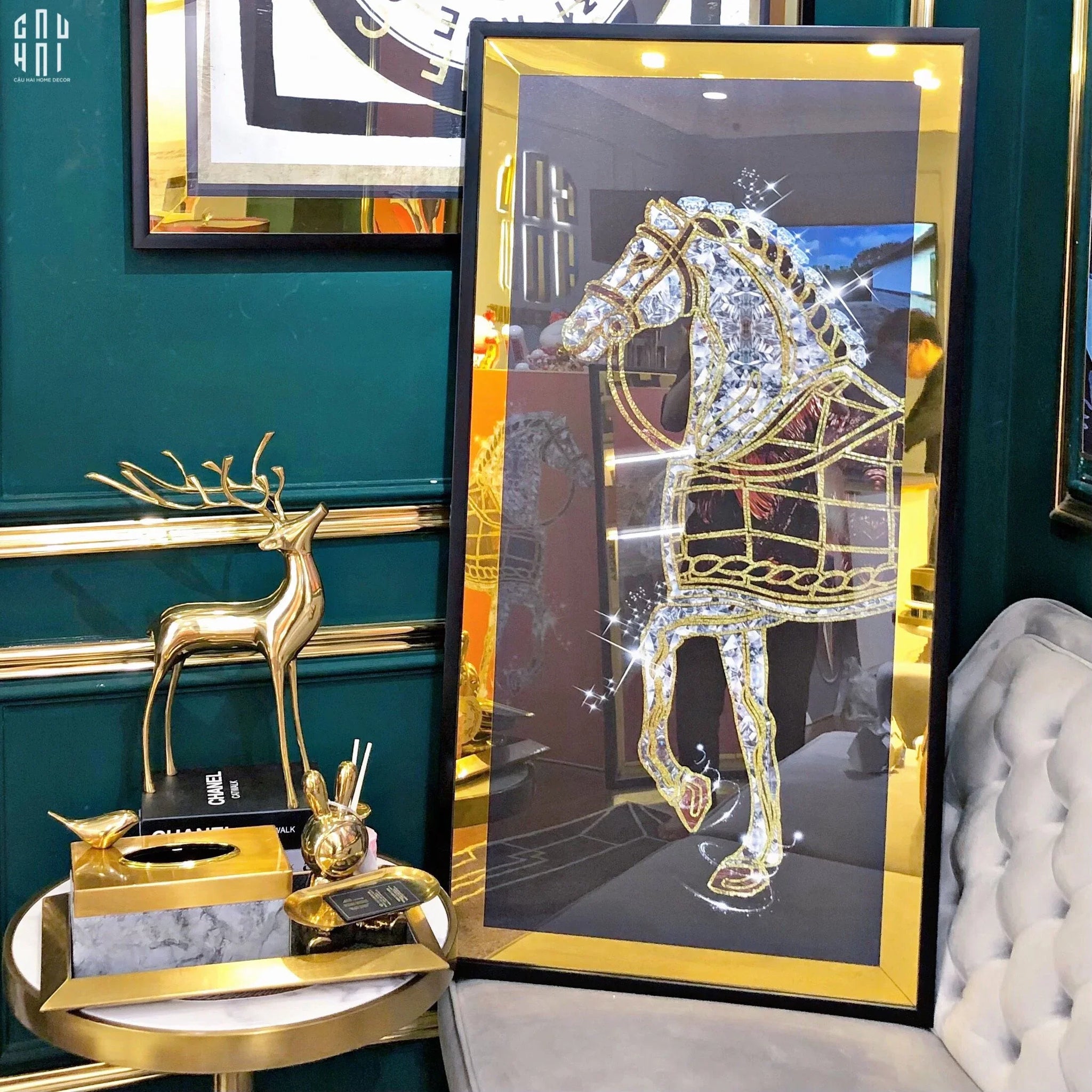 TRANH CANVAS TREO TƯỜNG DARK H-BLING BLING 63X123CM-CẬU HAI HOME DECOR