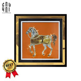 TRANH CANVAS TREO TƯỜNG H CHEVAL BLING BLING 95X95CM - KHUNG GỖ CÓ KÍNH-CẬU HAI HOME DECOR