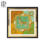 TRANH CANVAS TWIN COURSIER 1M1X1M1 CM - VIỀN GỖ CÓ KÍNH-CẬU HAI HOME DECOR