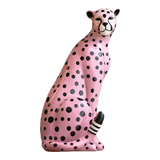 Maison Couture - Tượng Báo Hồng Gốm Sứ Pink Polka Leopard 22x32