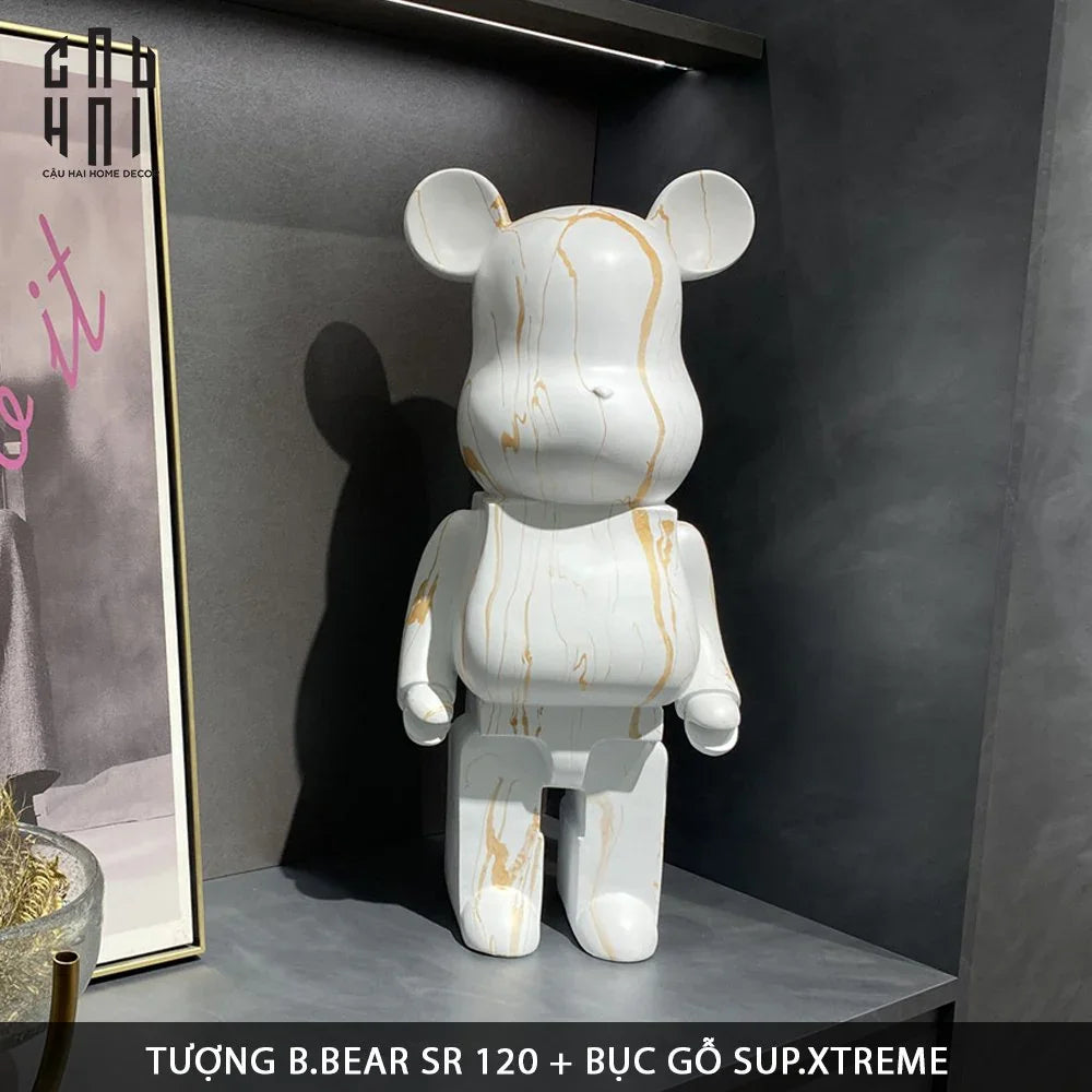 Tượng Bear Brick Marble 120Cm-CẬU HAI HOME DECOR