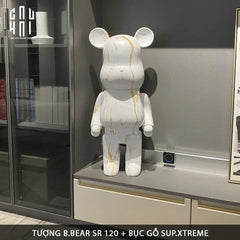 Tượng Bear Brick Marble 120Cm-CẬU HAI HOME DECOR
