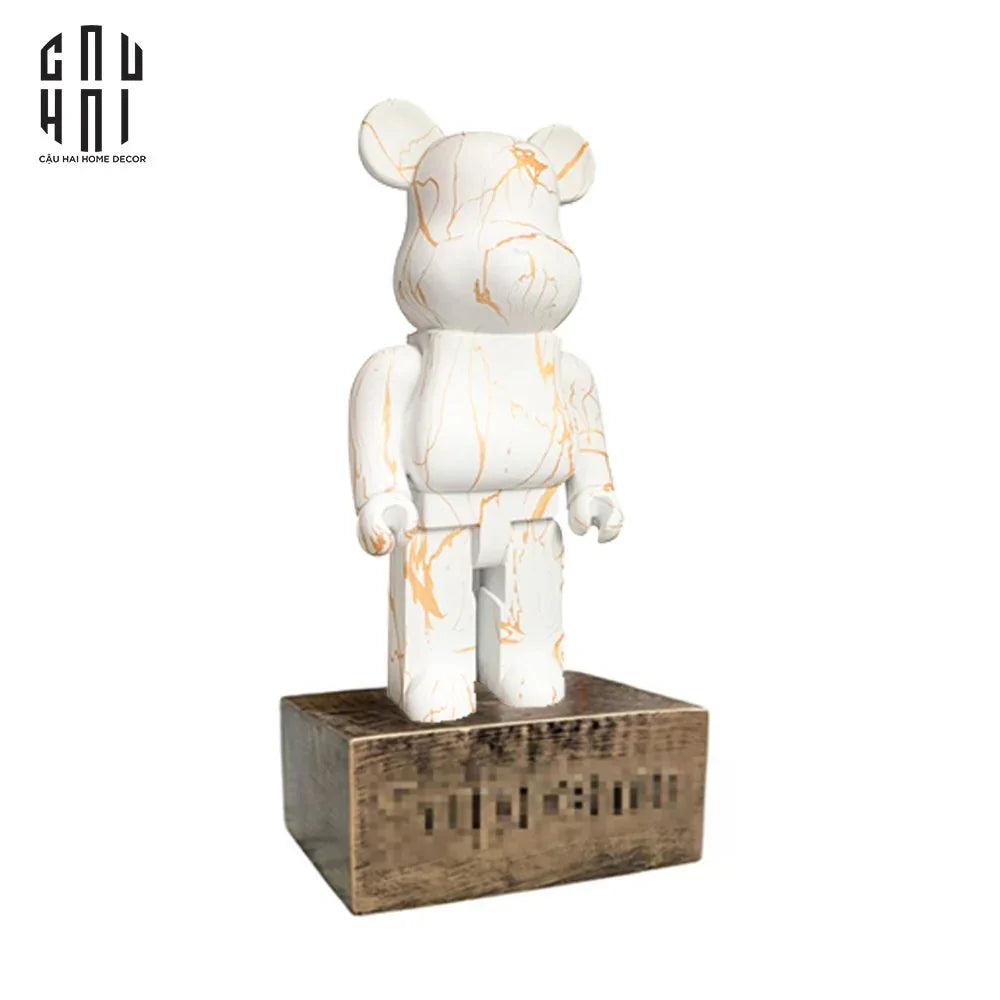 Tượng Bear Brick Marble 120Cm-CẬU HAI HOME DECOR