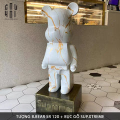 Tượng Bear Brick Marble 120Cm-CẬU HAI HOME DECOR