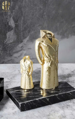 Tượng Bình Hoa Elysian Couture Gilded Trench Coat-CẬU HAI HOME DECOR
