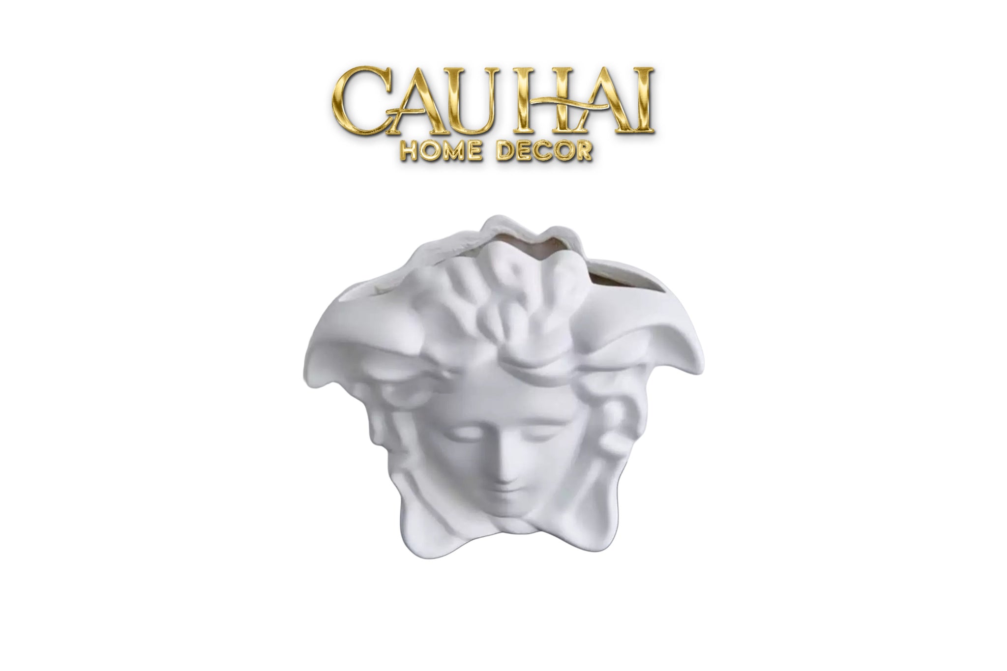 Tượng Bình Hoa Medusa Vs Signature Vase - Blue / Blanc - CẬU HAI HOME DECOR