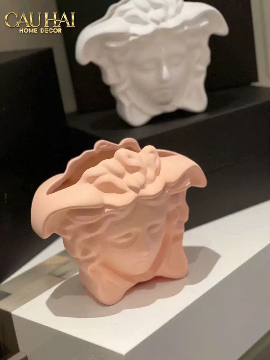 Tượng Bình Hoa Medusa Vs Signature Vase - Blue / Blanc - CẬU HAI HOME DECOR