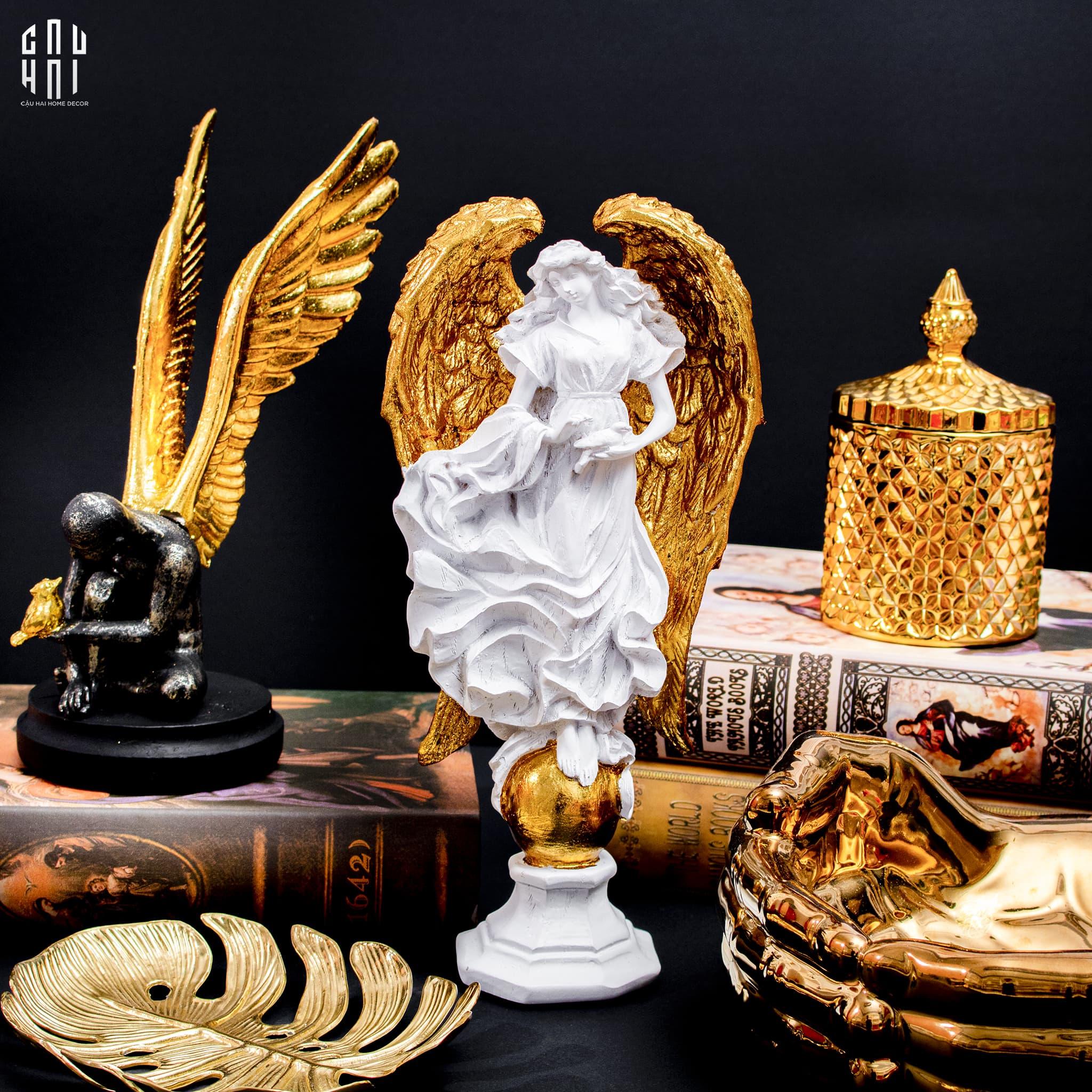 TƯỢNG BLACK ANGEL SS25-CẬU HAI HOME DECOR