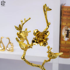 Tượng Blooming Bird Đá Florit Vert-CẬU HAI HOME DECOR