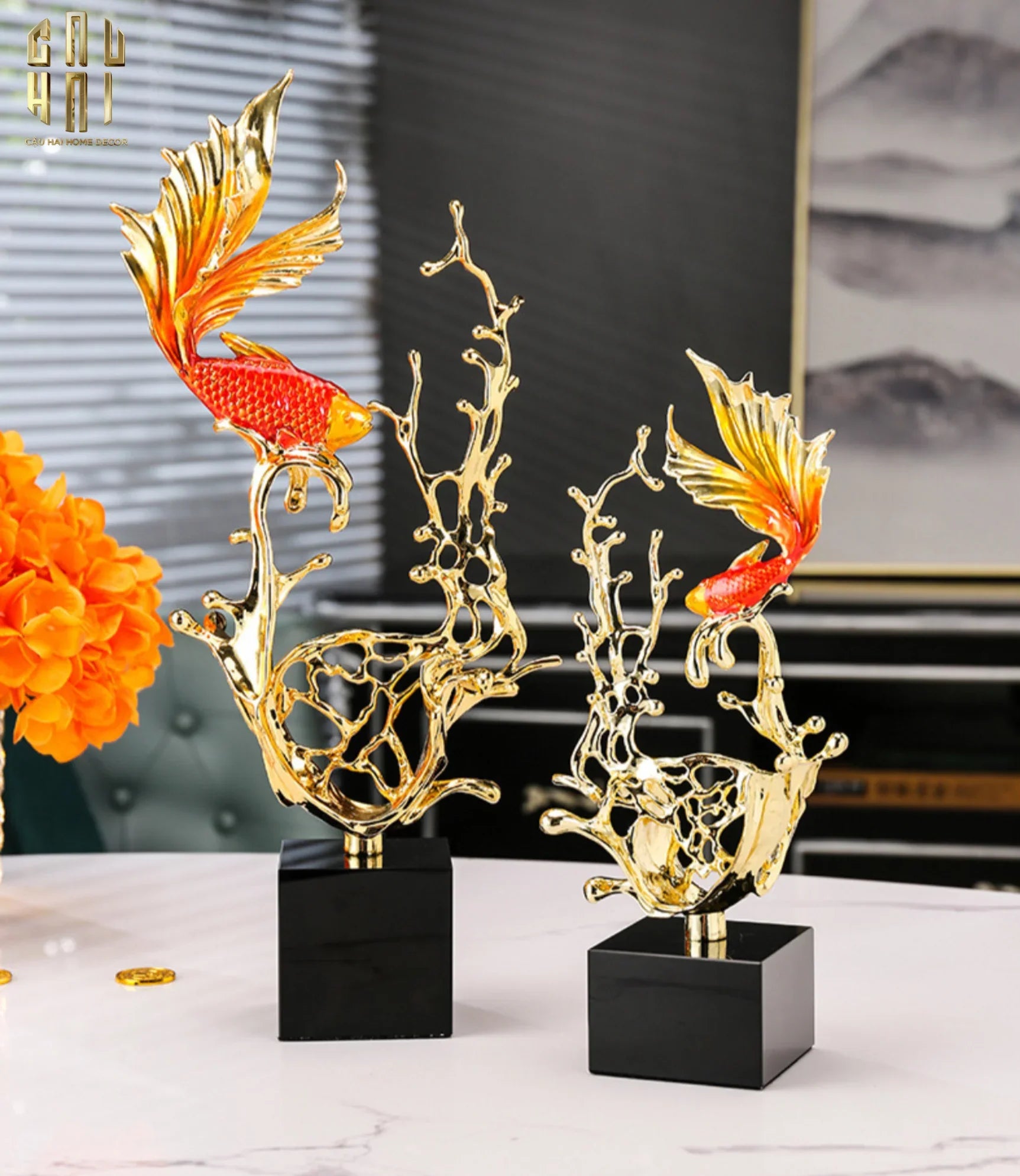 TƯỢNG CÁ VƯỢT VŨ MÔN SS25-CẬU HAI HOME DECOR