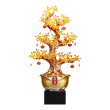 Tượng Cây Hồng Đính Pha Lê Vàng - Đại Tam Nguyên - Jewelry Persimone Forturne Tree 40x93