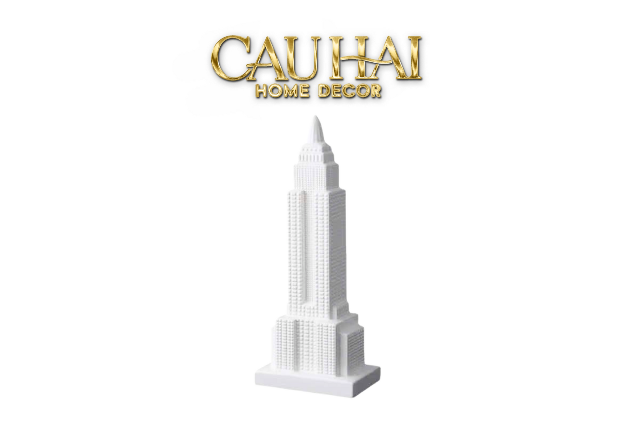 TƯỢNG CERAMIC EMPIRE STATE H52-CẬU HAI HOME DECOR