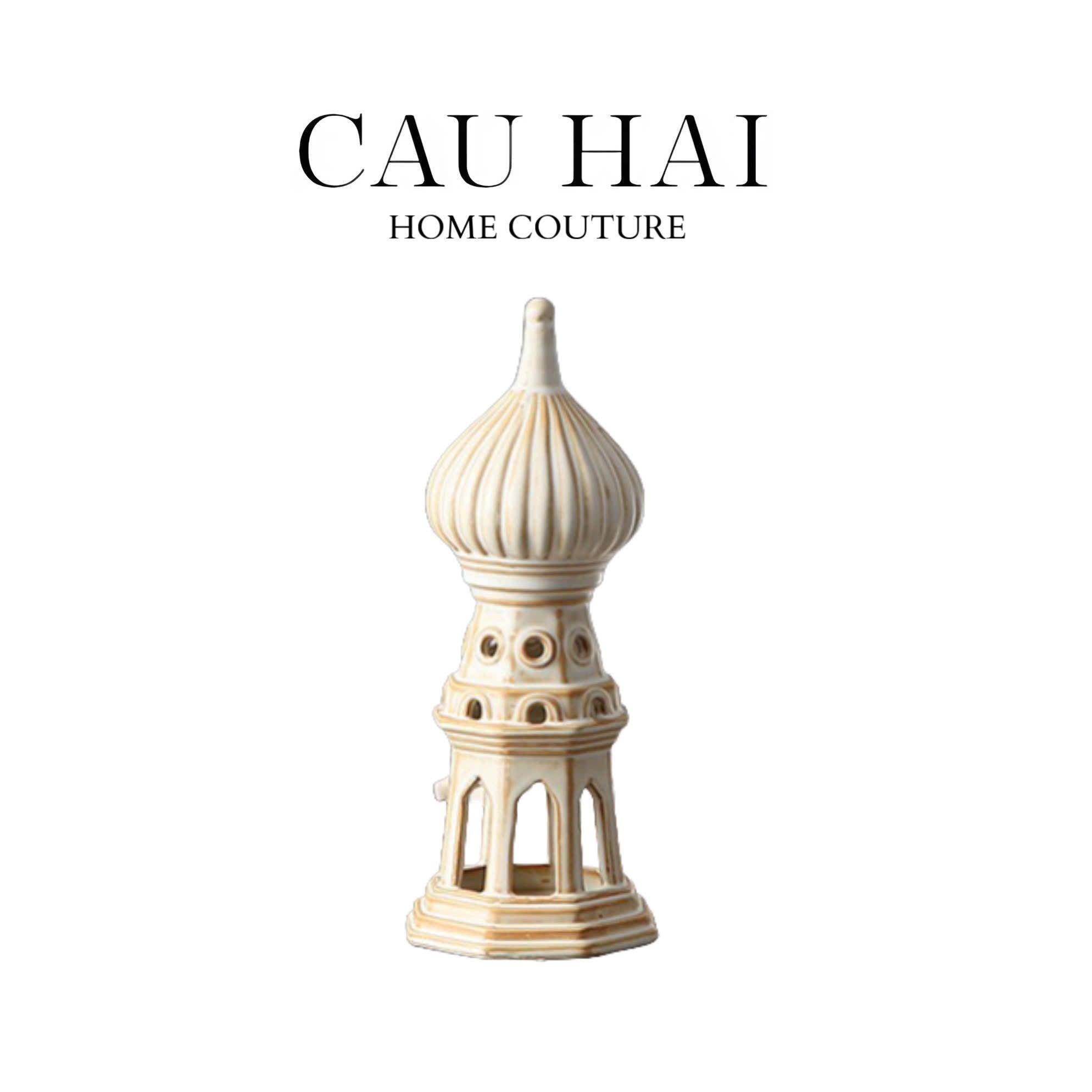 TƯỢNG CERAMIC ONION DOME H29-CẬU HAI HOME DECOR