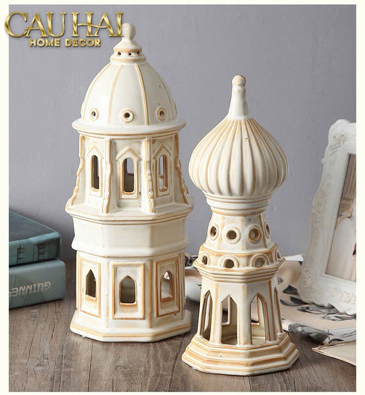 TƯỢNG CERAMIC ONION DOME H29-CẬU HAI HOME DECOR