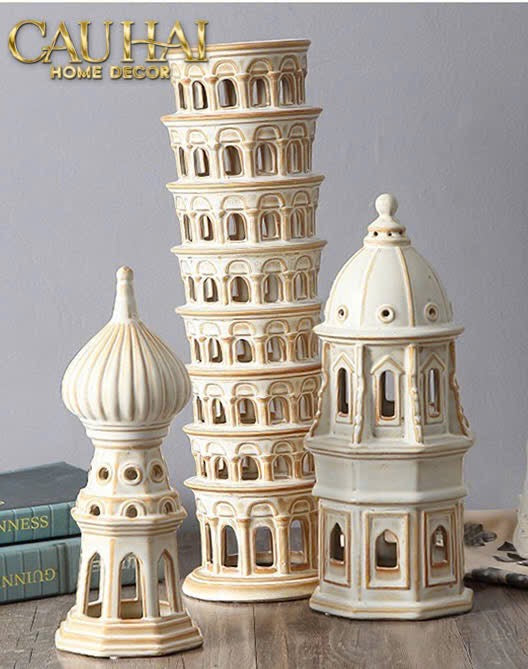 TƯỢNG CERAMIC ONION DOME H29-CẬU HAI HOME DECOR