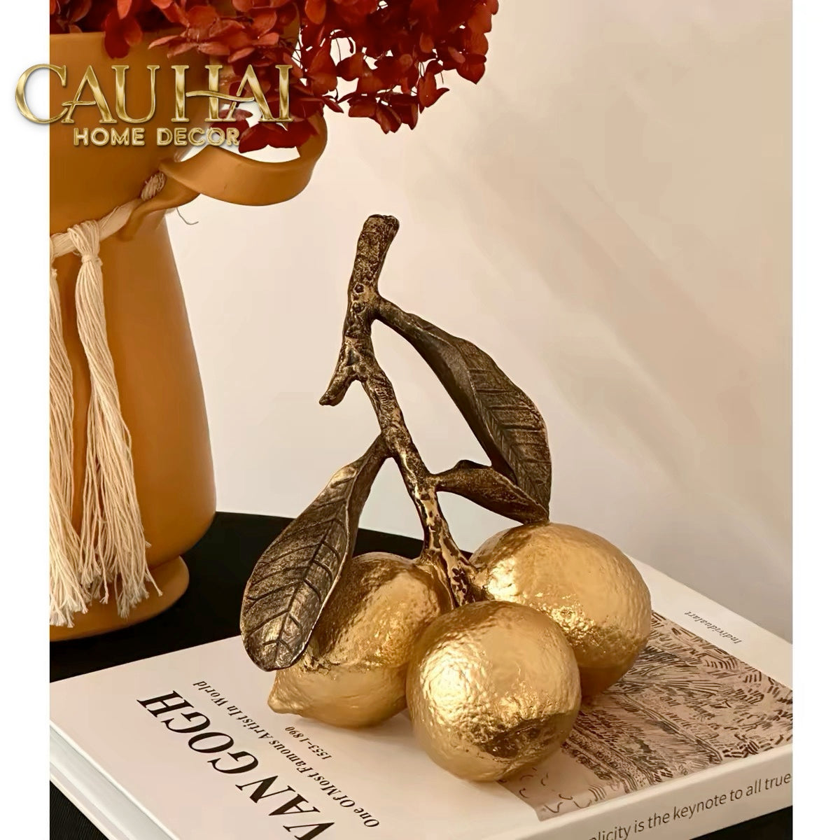 Tượng Chùm Chanh Mạ Vàng — Vermeil Citron Trois-TƯỢNG TRANG TRÍ-CẬU HAI HOME DECOR