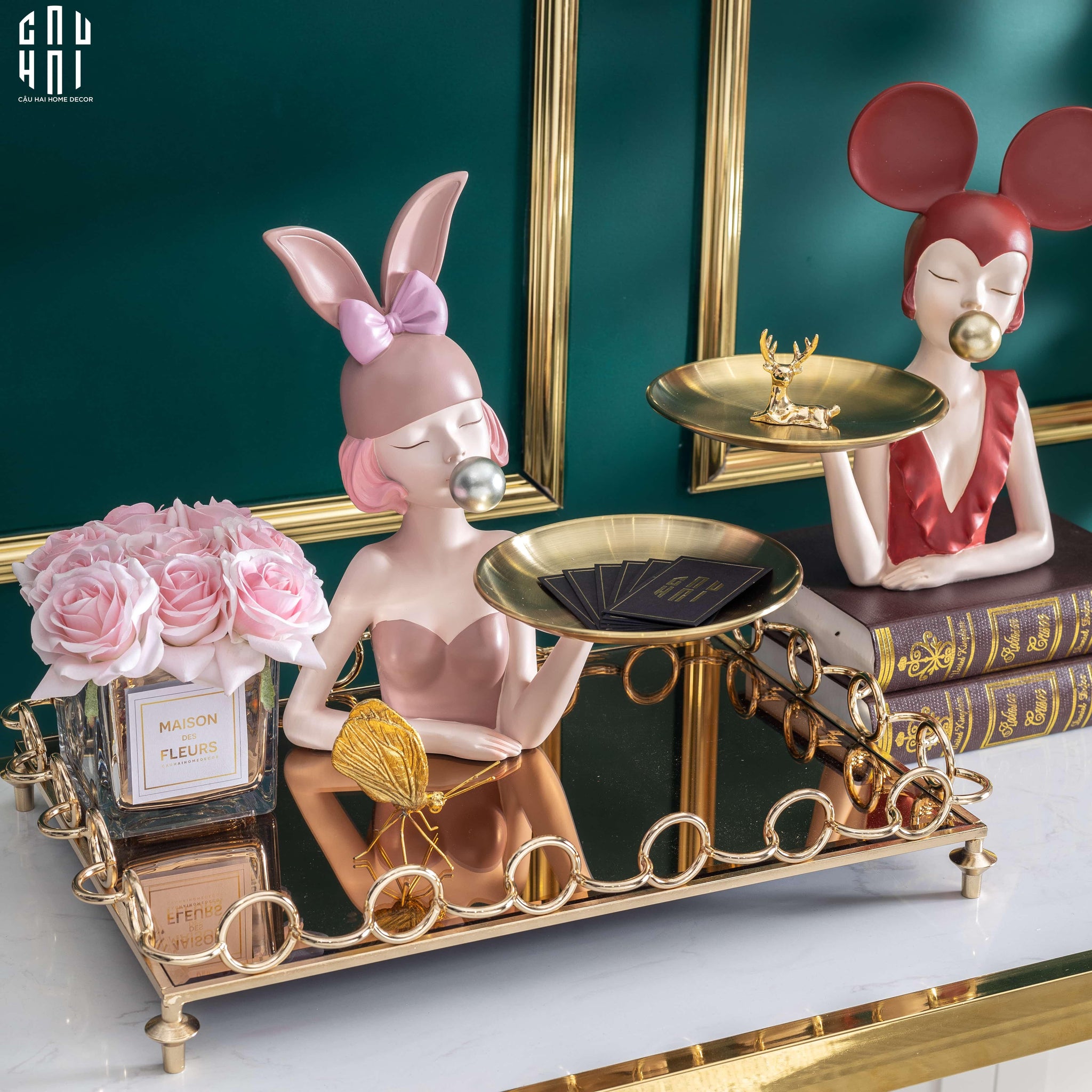 Tượng Cô Gái Boss Scarlet Ss22-TƯỢNG TRANG TRÍ-CẬU HAI HOME DECOR