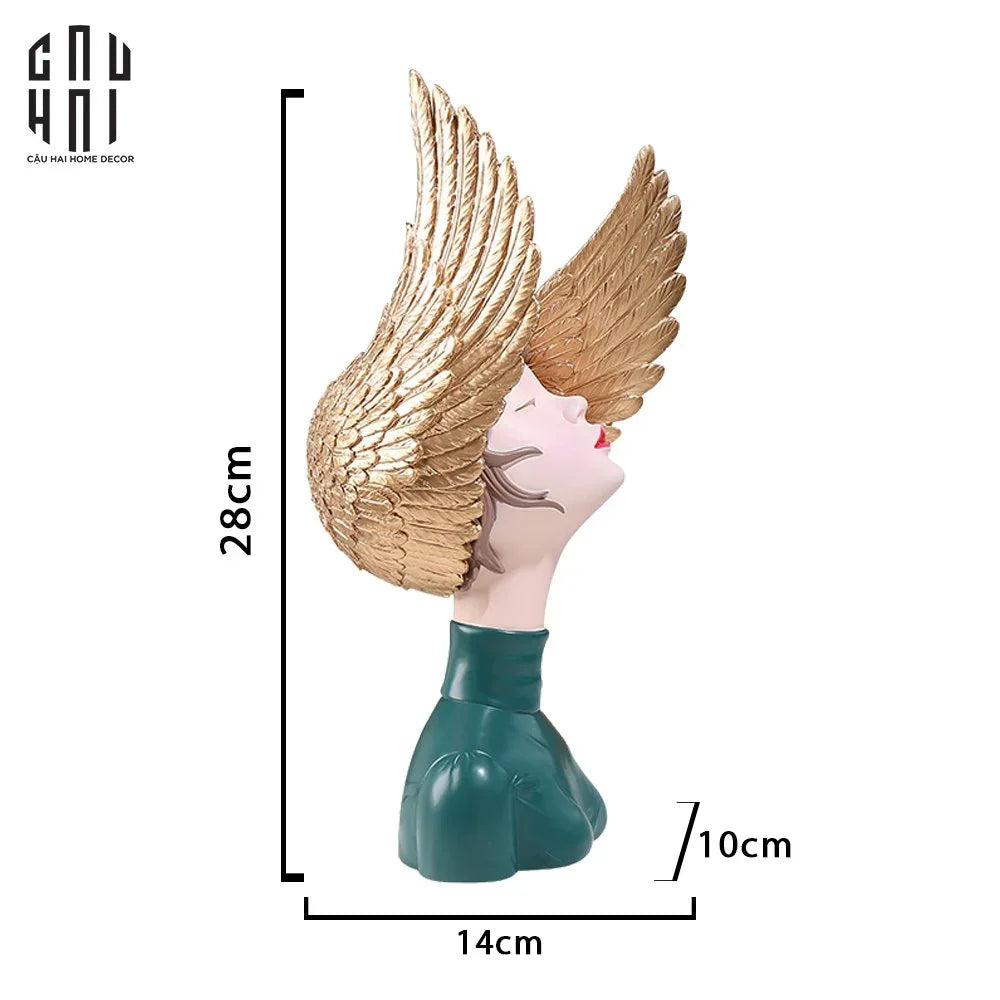 TƯỢNG CÔ GÁI JR ANGELINA H28-CẬU HAI HOME DECOR