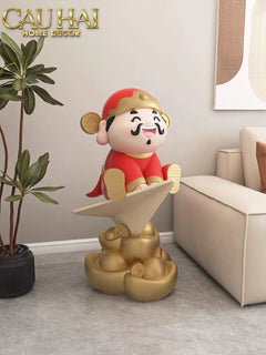 Tượng Đại Thần Tài - Tài Lộc Hanh Thông 80 x 42 x 46-CẬU HAI HOME DECOR