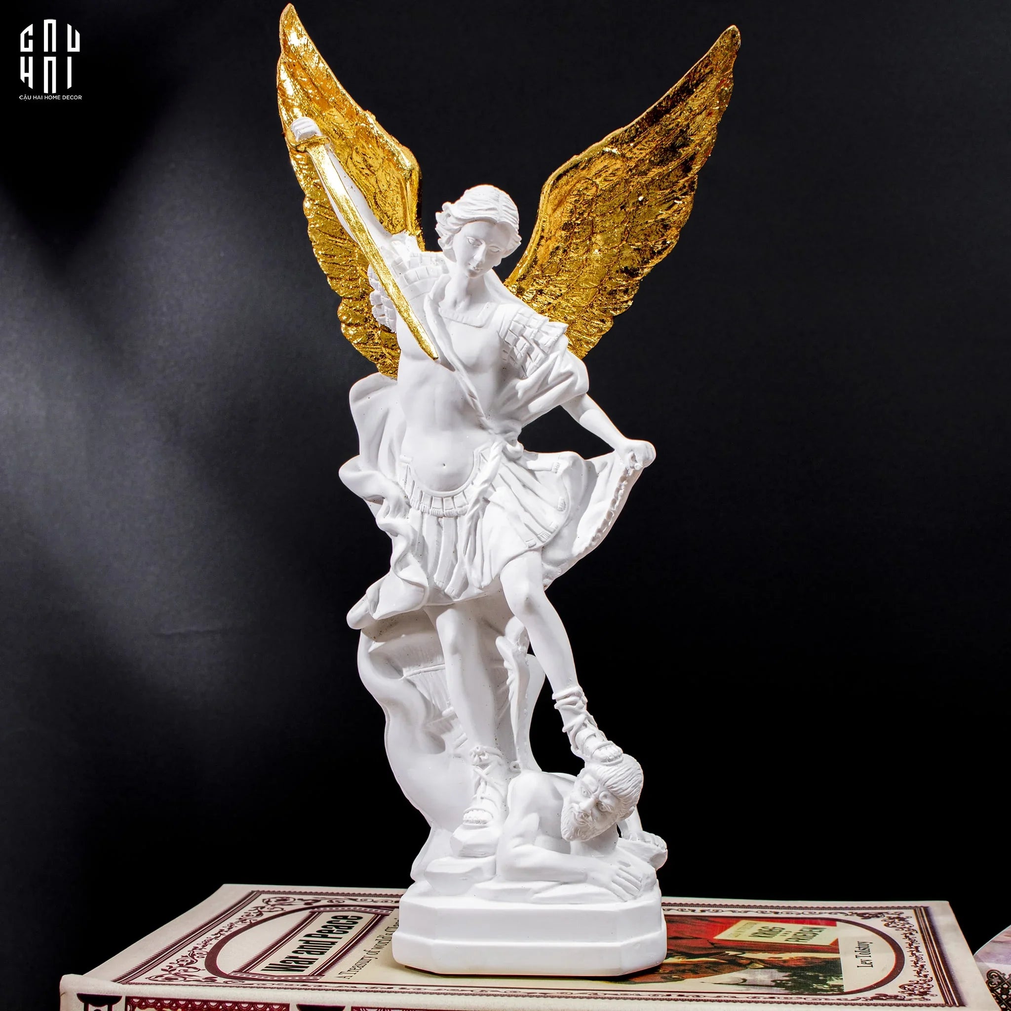 Tượng Dát Vàng 24K Thiên Thần H31-CẬU HAI HOME DECOR