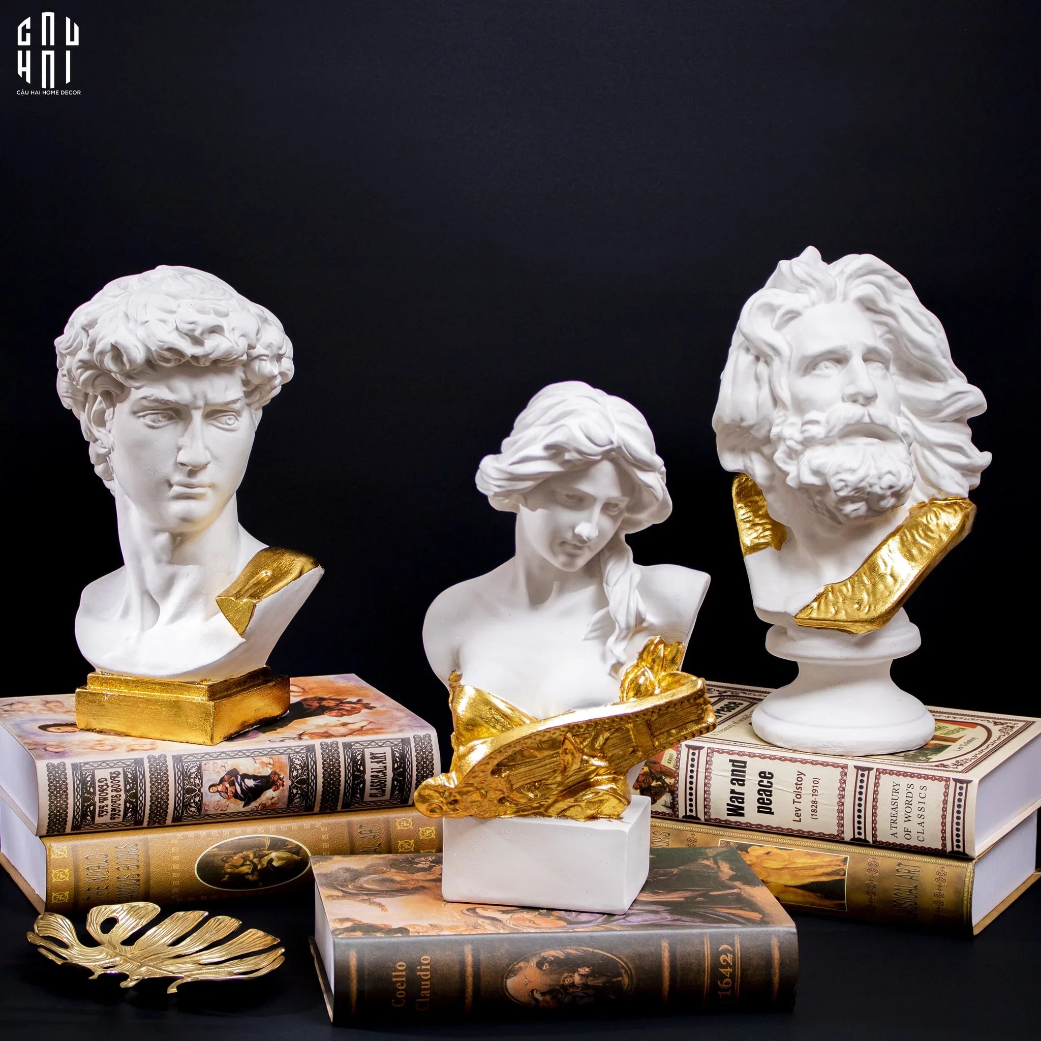 Tượng David Dát Vàng 24K Premium Ss25-CẬU HAI HOME DECOR