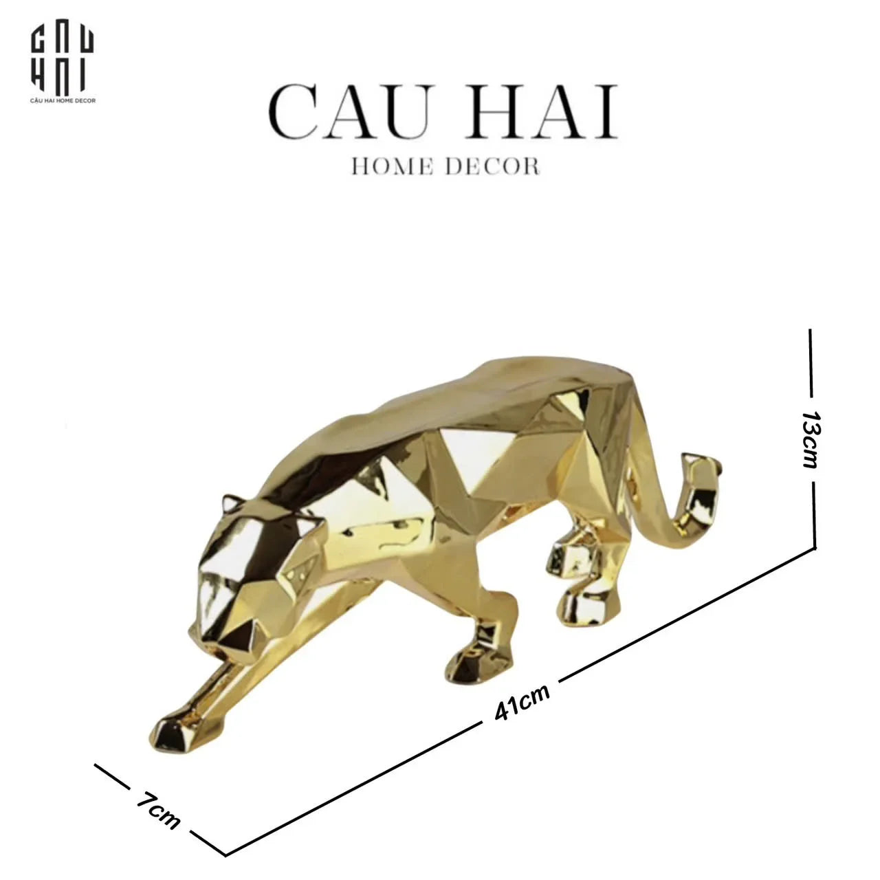 TƯỢNG ĐỂ RƯỢU VANG ORIGAMI CHEETAH-CẬU HAI HOME DECOR