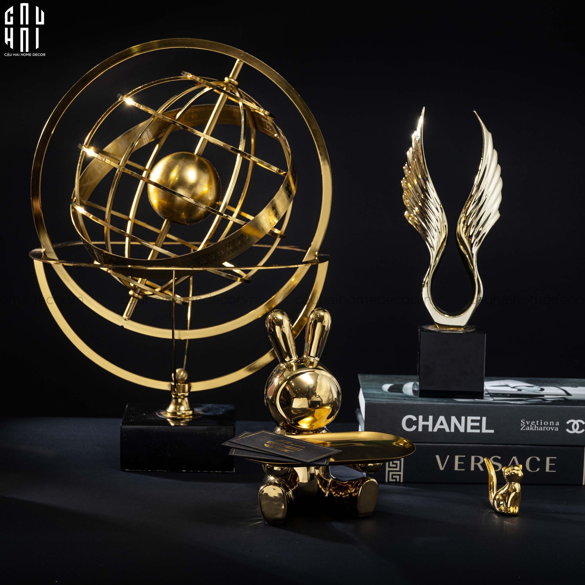 TƯỢNG ĐỊA CẦU IRON UNIVERSE-CẬU HAI HOME DECOR