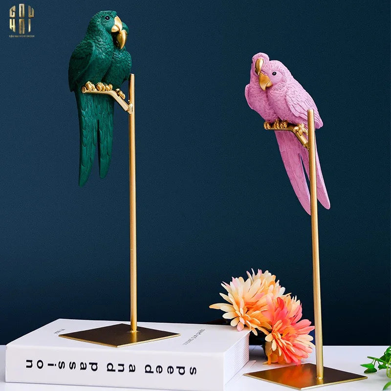 Tượng Eden'S Parrot - Emerald-CẬU HAI HOME DECOR
