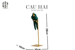 Tượng Eden'S Parrot - Emerald-CẬU HAI HOME DECOR