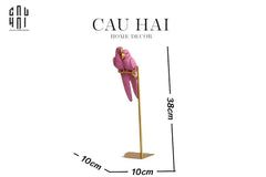 Tượng Eden'S Parrot - Pink-CẬU HAI HOME DECOR