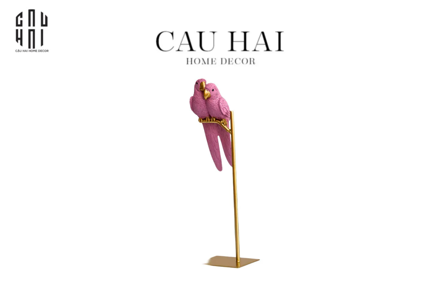 Tượng Eden'S Parrot - Pink-CẬU HAI HOME DECOR